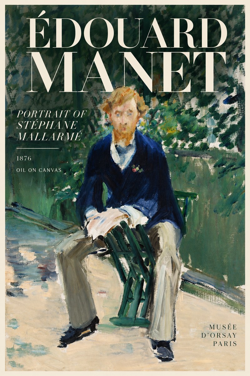 Édouard Manet Portrait of Stéphane Mallarmé II No6 - Póster