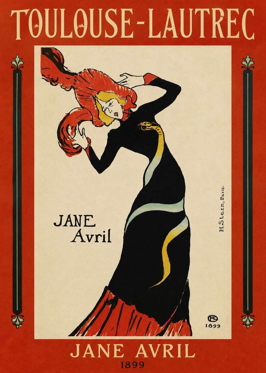 Toulouse-Lautrec Jane Avril I No2 - Póster