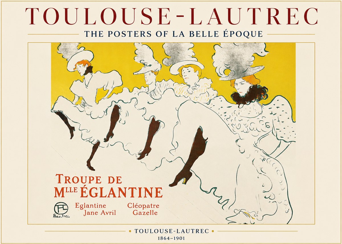 Toulouse-Lautrec Troupe De Mlle Églantine No1 - Póster