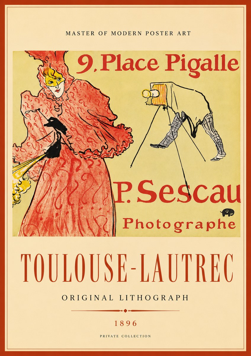 Toulouse-Lautrec 9. Place Pigalle No2 - Póster
