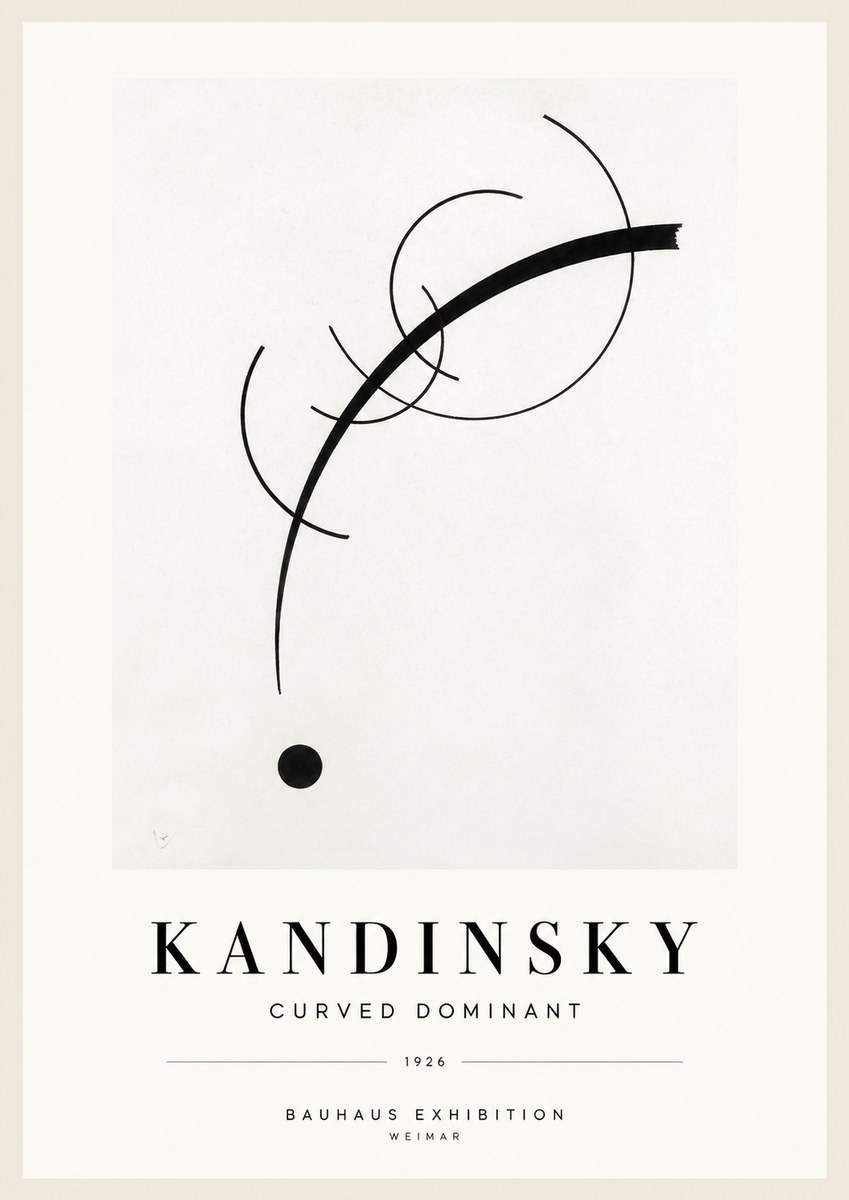 Kandinsky Curved Dominant No1 - Póster
