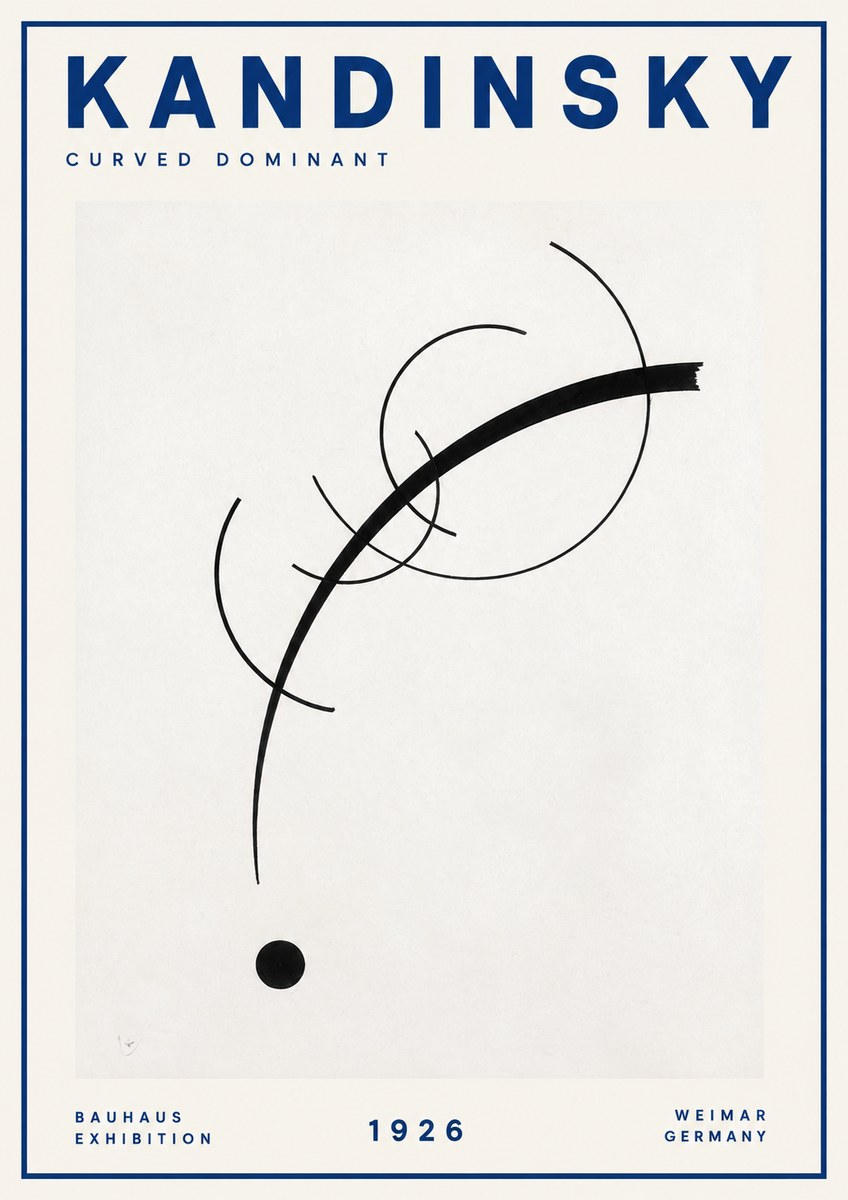 Kandinsky Curved Dominant No2 - Póster