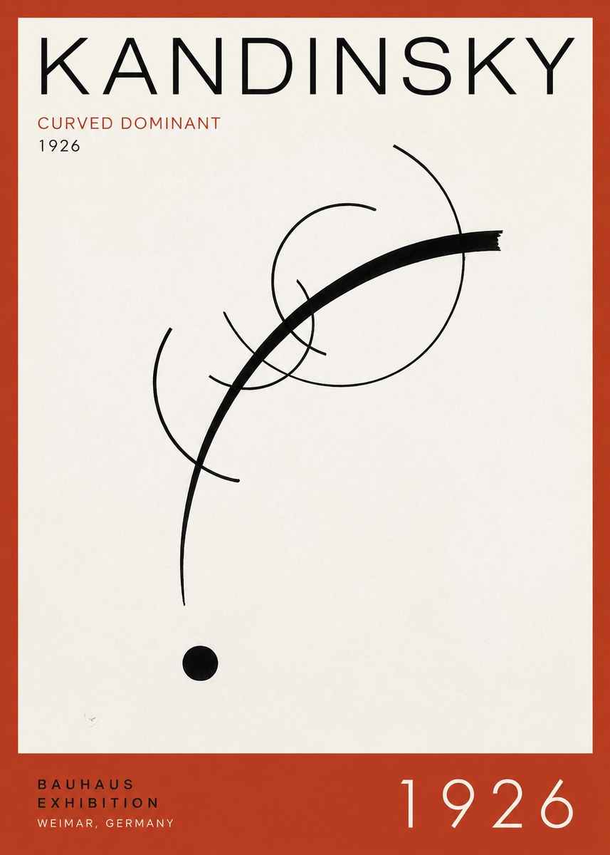 Kandinsky Curved Dominant No3 - Póster