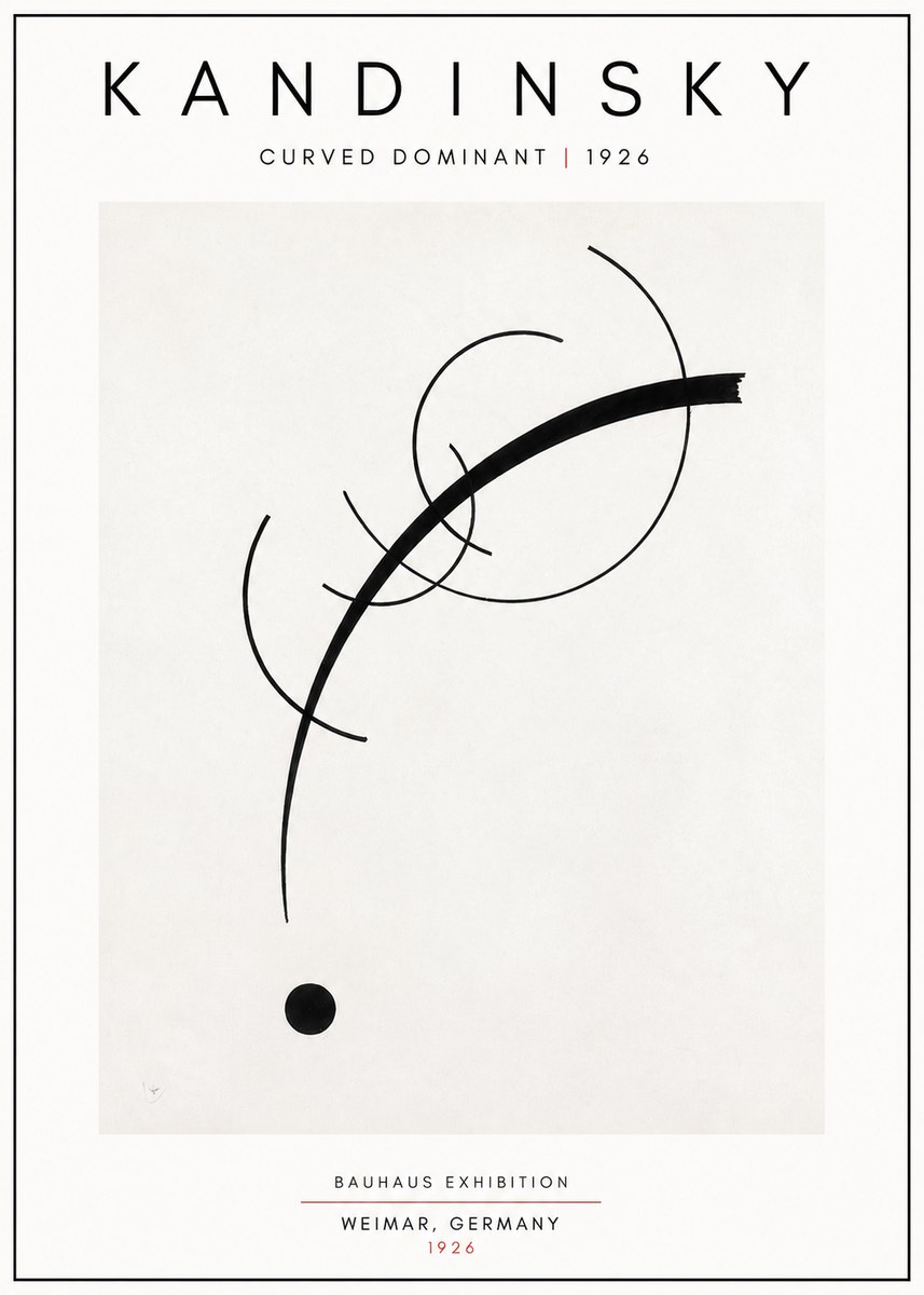 Kandinsky Curved Dominant No5 - Póster