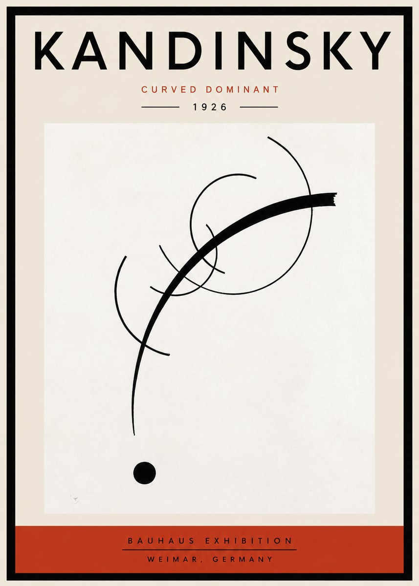 Kandinsky Curved Dominant No6 - Póster
