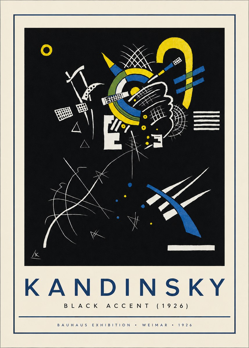 Kandinsky Black Accent (1926) No2 - Póster