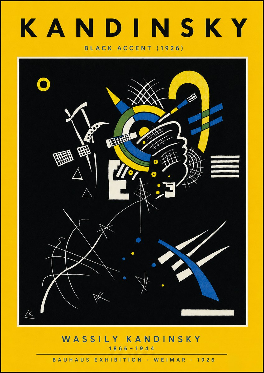 Kandinsky Black Accent (1926) No5 - Póster
