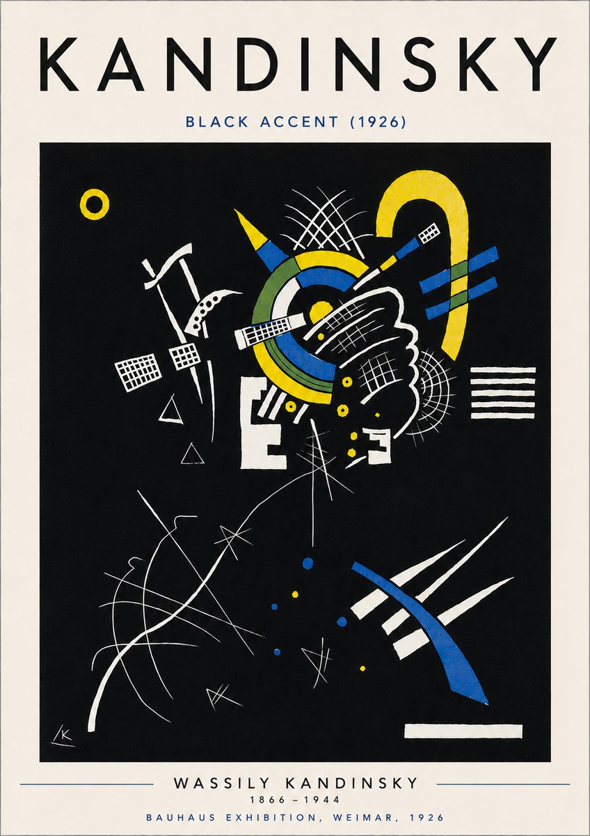 Kandinsky Black Accent (1926) No6 - Póster
