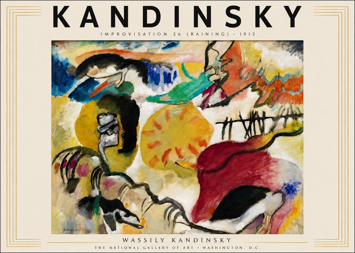Kandinsky Improvisation 26 (Raining) No3 - Póster