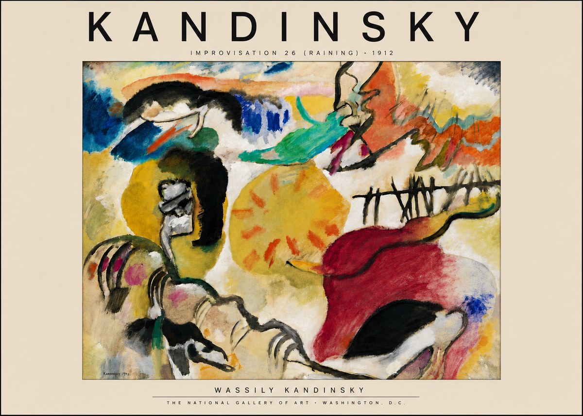 Kandinsky Improvisation 26 (Raining) No4 - Póster