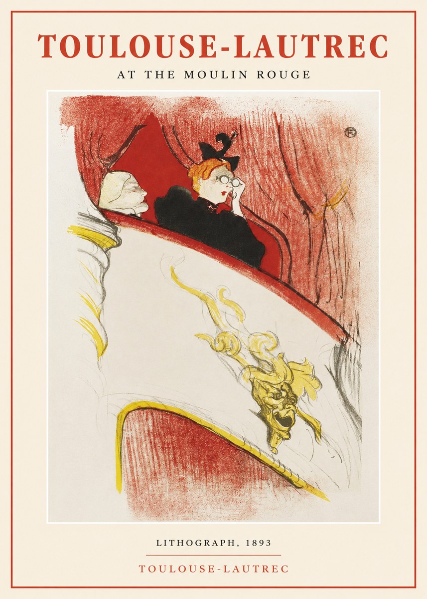 Toulouse-Lautrec At the Moulin Rouge I No1 - Póster