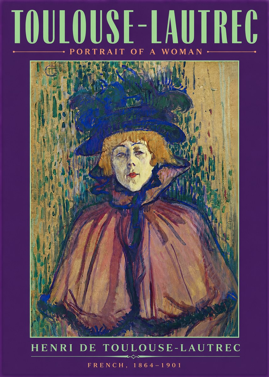 Toulouse-Lautrec Portrait of a Woman I No4 - Póster