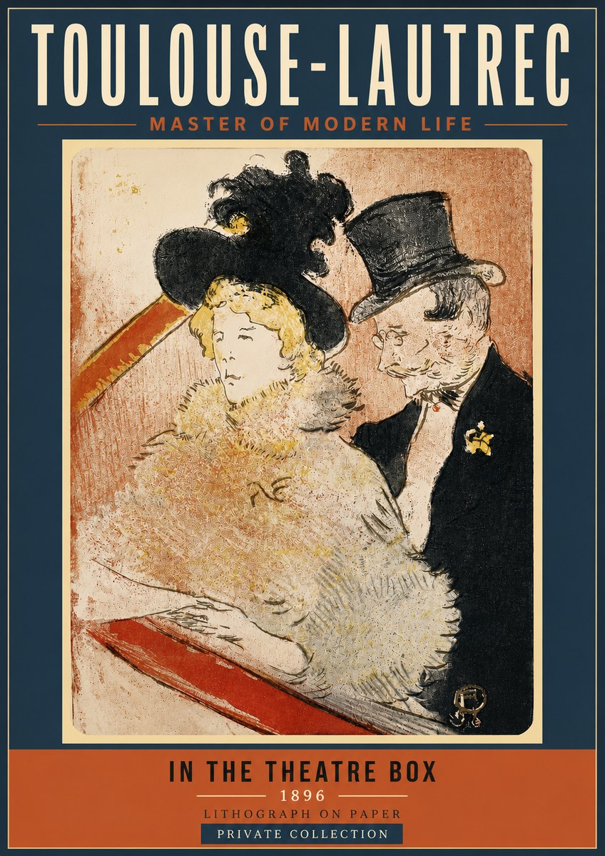Toulouse-Lautrec In the Theatre Box No4 - Póster
