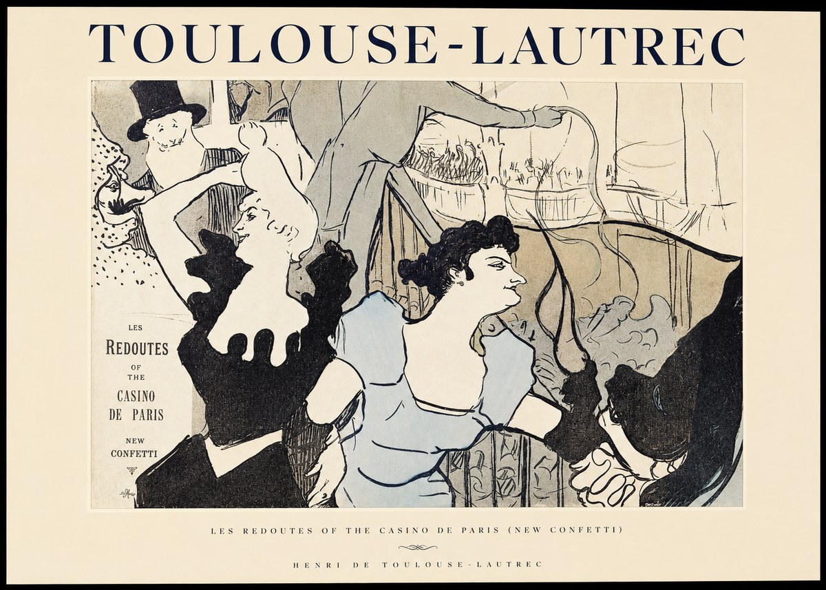 Toulouse-Lautrec Les Redoutes of the Casino De Paris (New Confetti) No1 - Póster