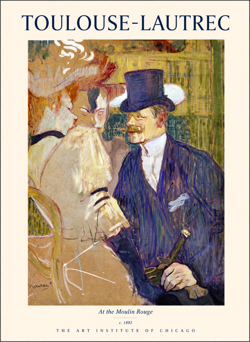 Toulouse-Lautrec At the Moulin Rouge III No1 - Póster