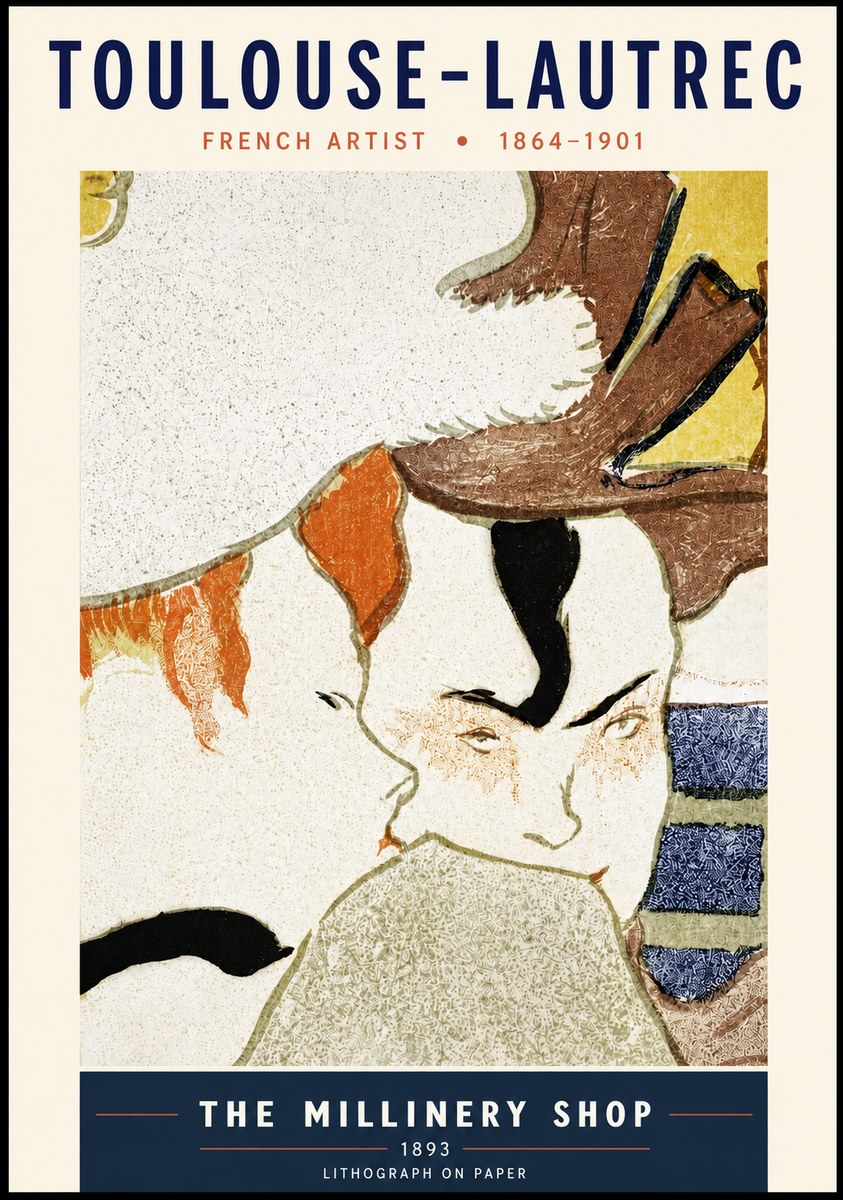 Toulouse-Lautrec The Millinery Shop No3 - Póster