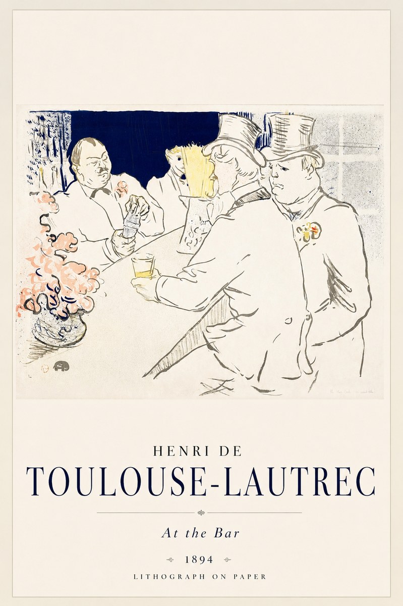 Toulouse-Lautrec At the Bar No1 - Póster
