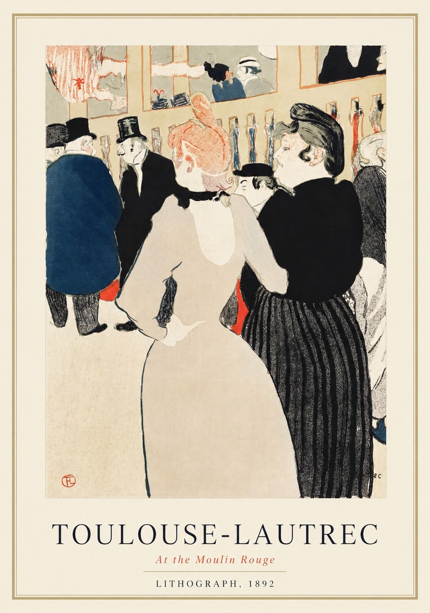 Toulouse-Lautrec At the Moulin Rouge VII No1 - Póster