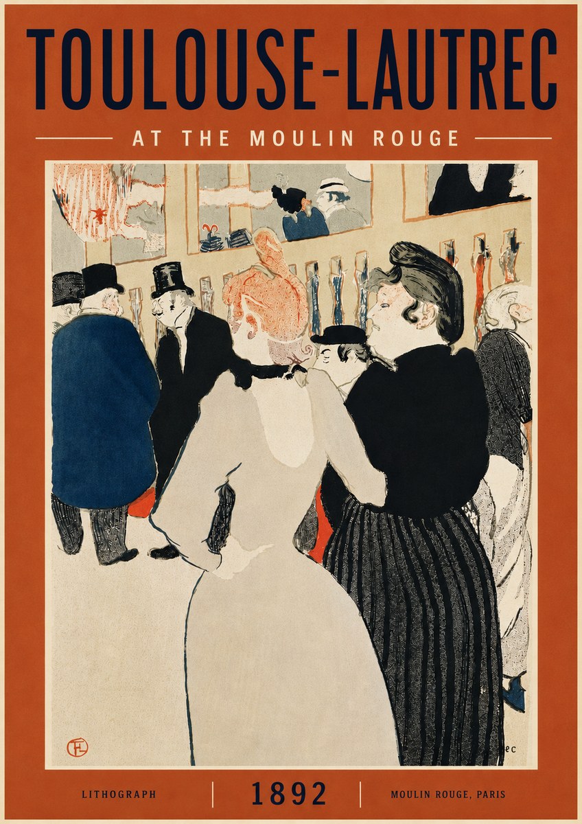 Toulouse-Lautrec At the Moulin Rouge VII No5 - Póster