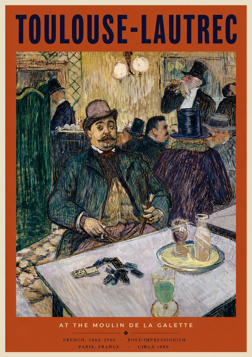 Toulouse-Lautrec At the Moulin De La Galette No4 - Póster