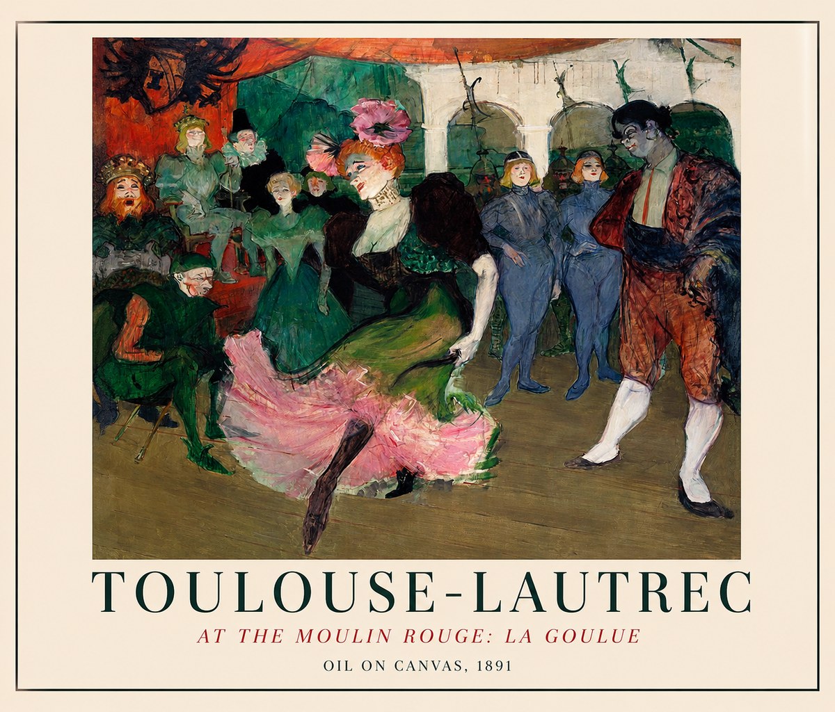 Toulouse-Lautrec At the Moulin Rouge: La Goulue No1 - Póster