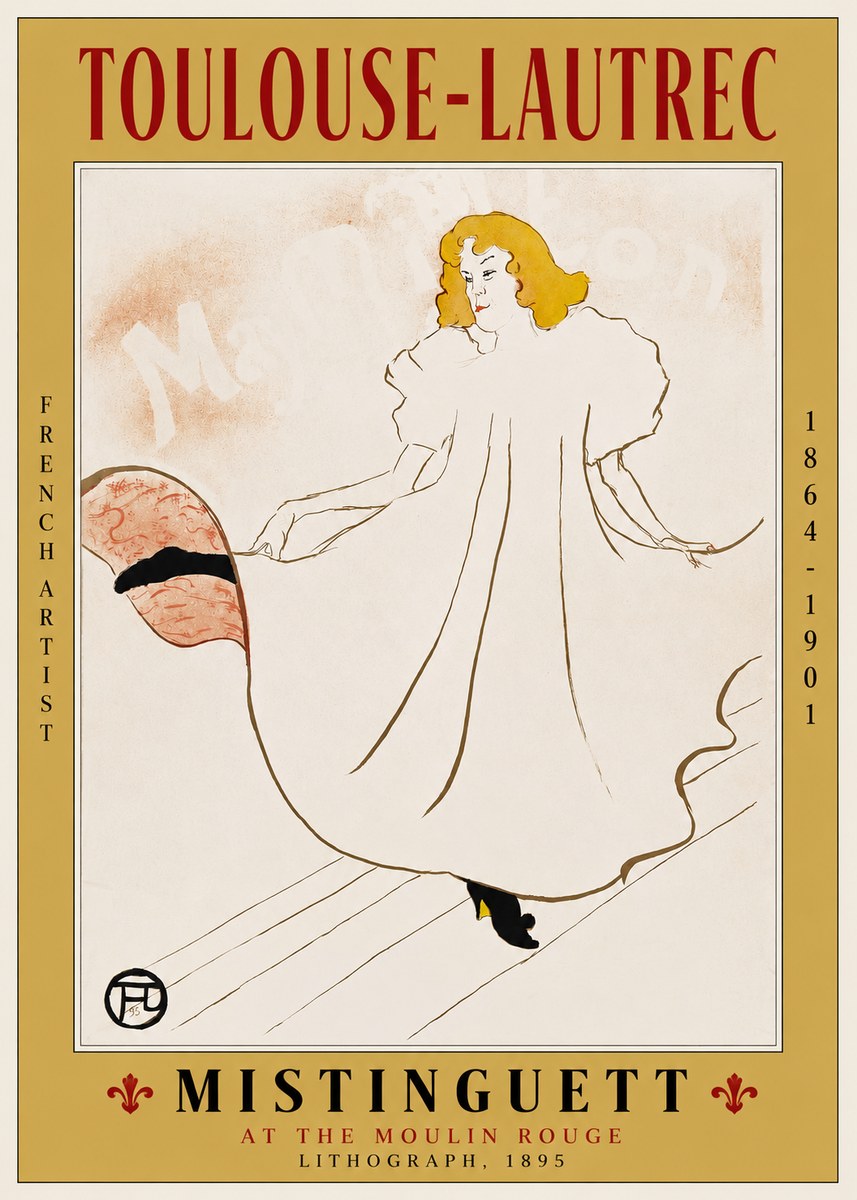 Toulouse-Lautrec Mistinguett at the Moulin Rouge No2 - Póster