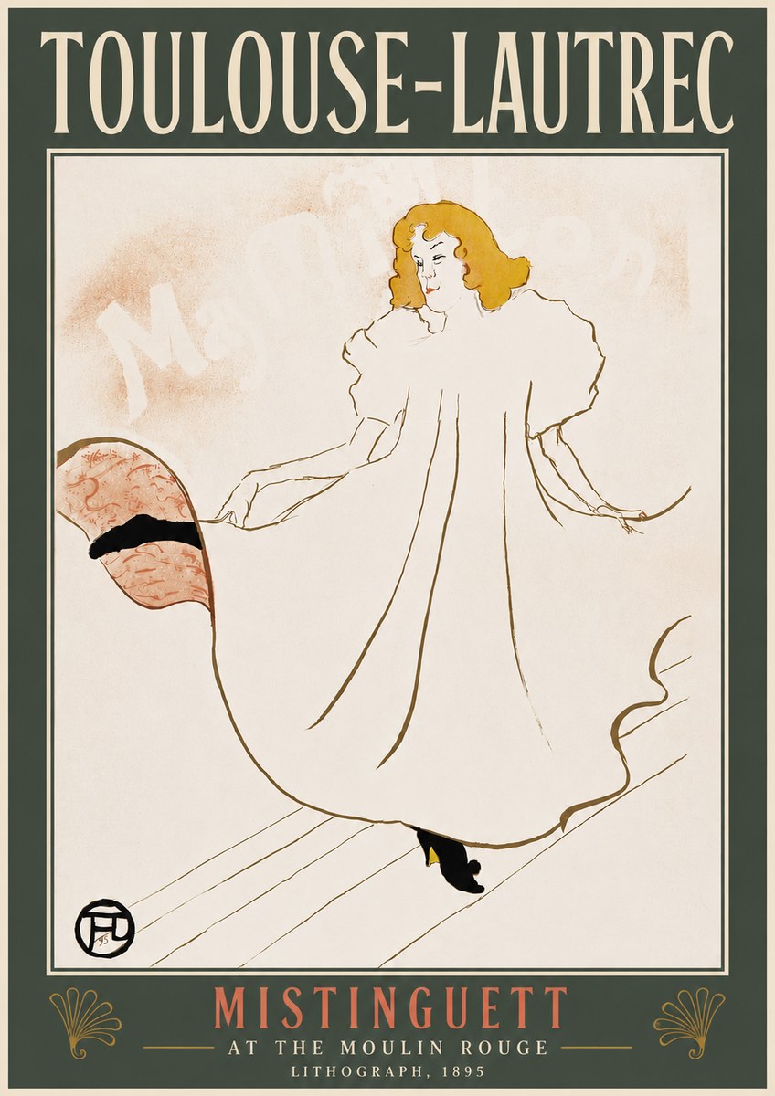 Toulouse-Lautrec Mistinguett at the Moulin Rouge No4 - Póster