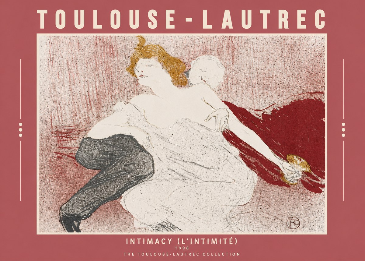 Toulouse-Lautrec Intimacy (L'intimité) No3 - Póster