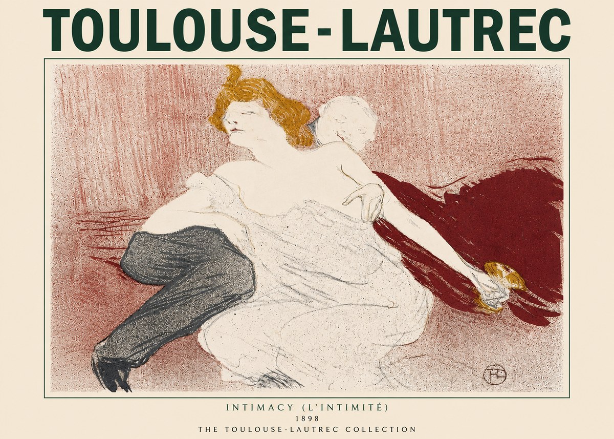 Toulouse-Lautrec Intimacy (L'intimité) No4 - Póster