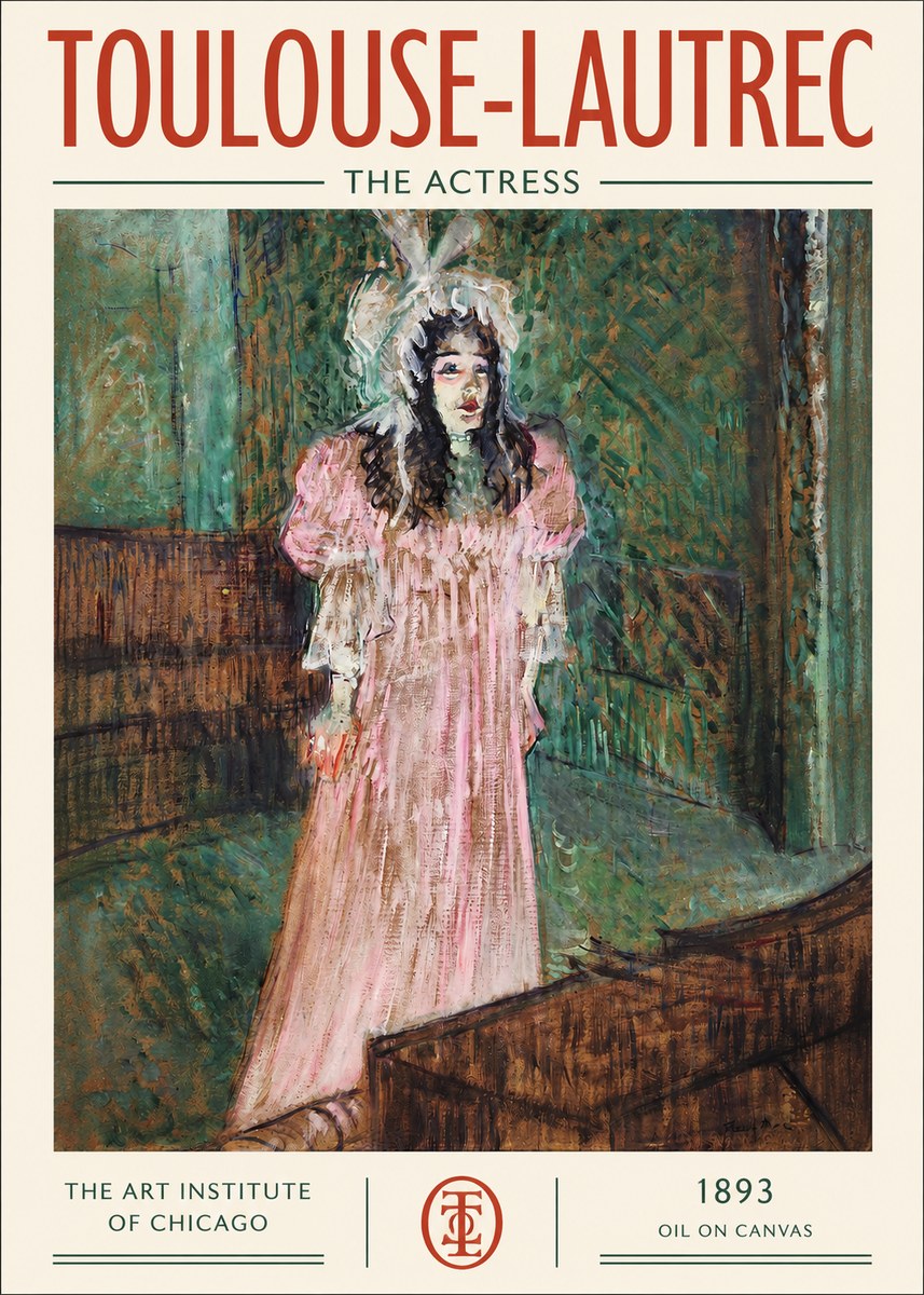 Toulouse-Lautrec The Actress No2 - Póster