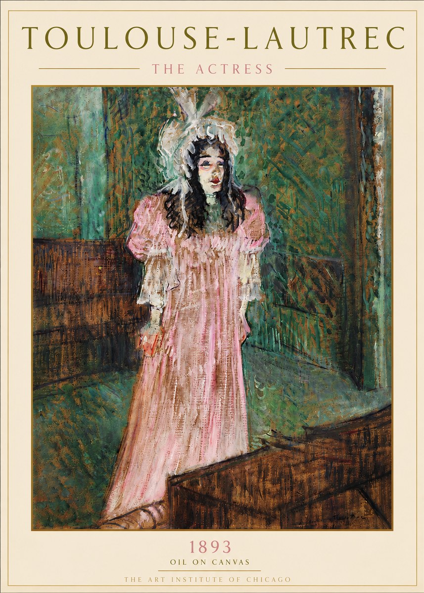 Toulouse-Lautrec The Actress No6 - Póster