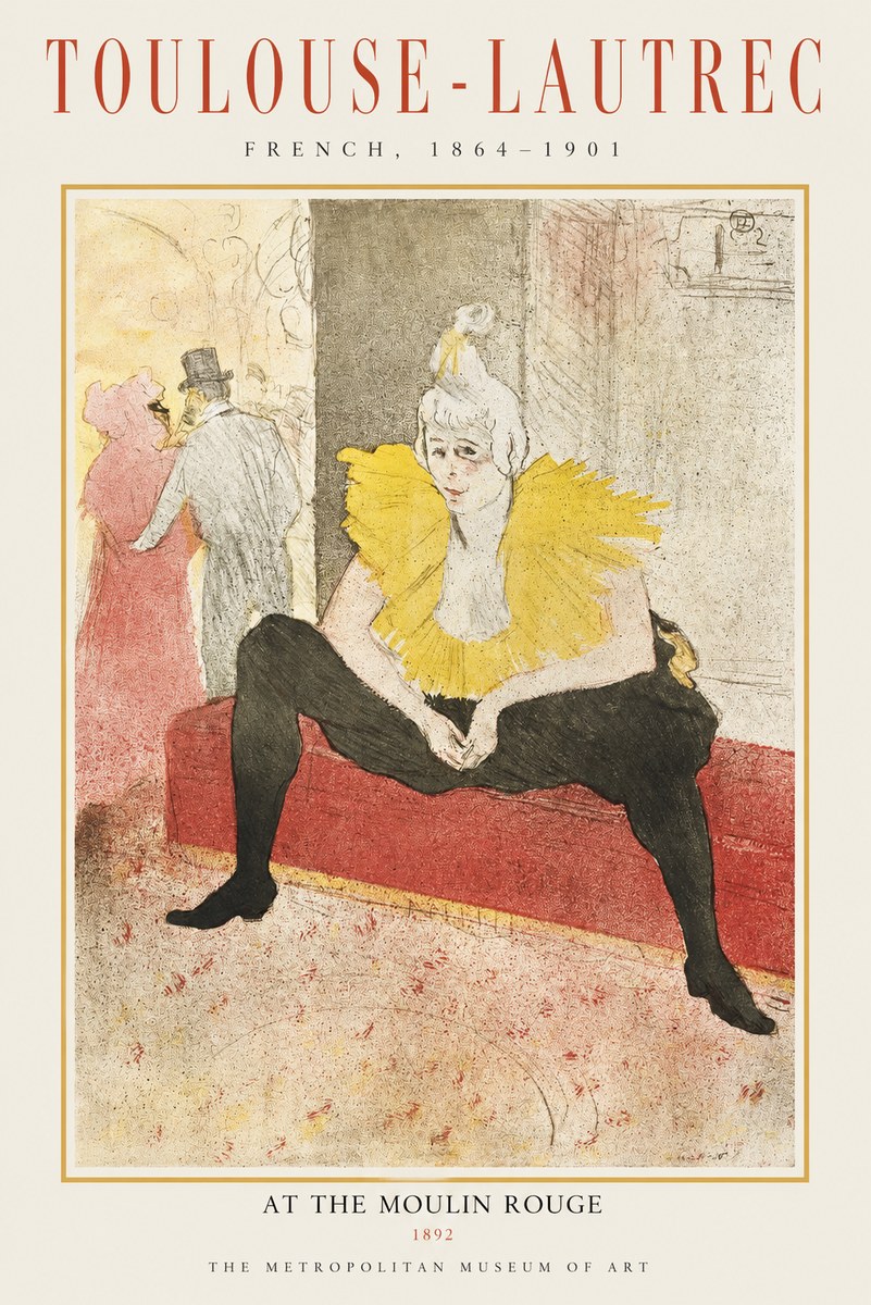 Toulouse-Lautrec At the Moulin Rouge X No1 - Póster