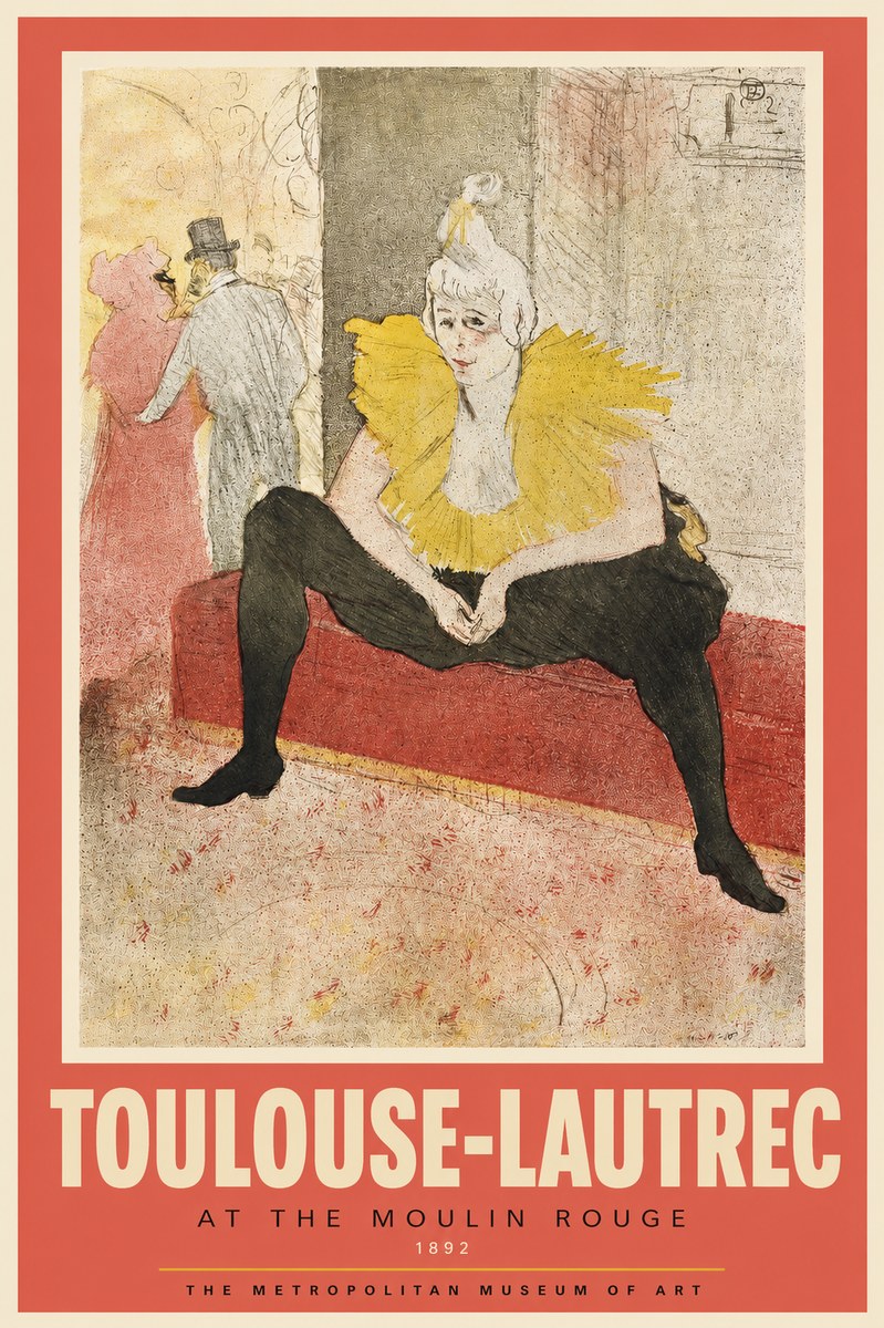 Toulouse-Lautrec At the Moulin Rouge X No2 - Póster