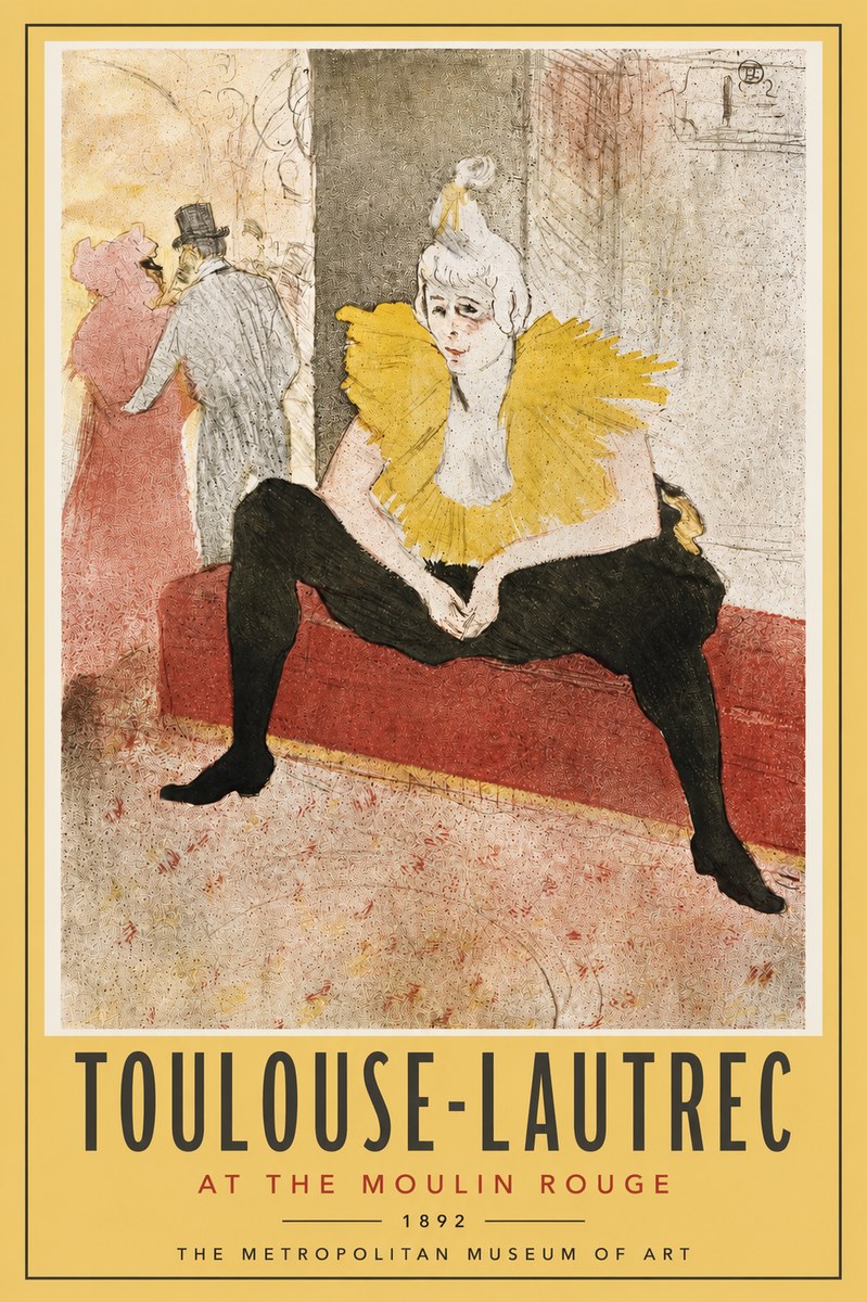 Toulouse-Lautrec At the Moulin Rouge X No4 - Póster