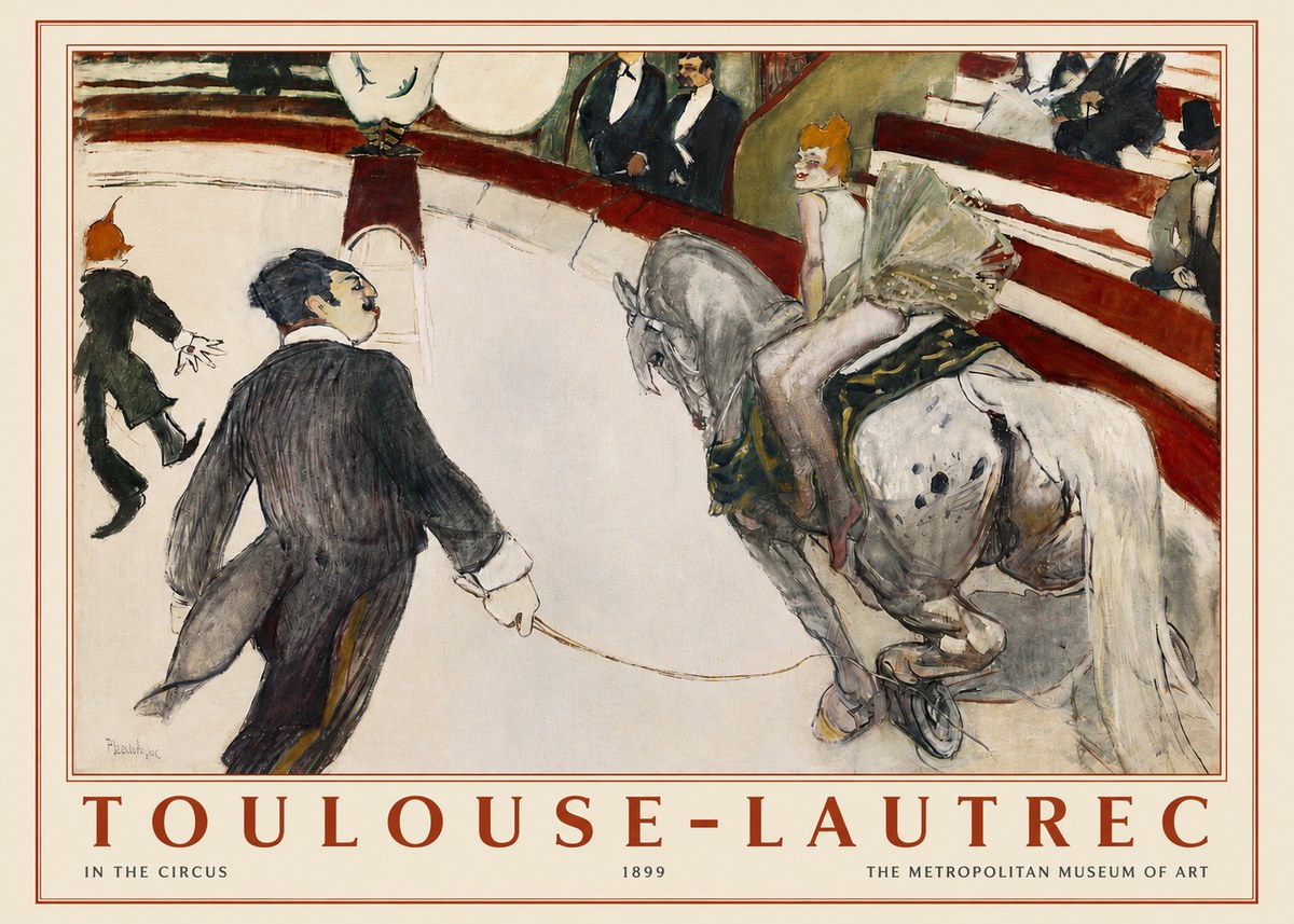 Toulouse-Lautrec In the Circus No3 - Póster