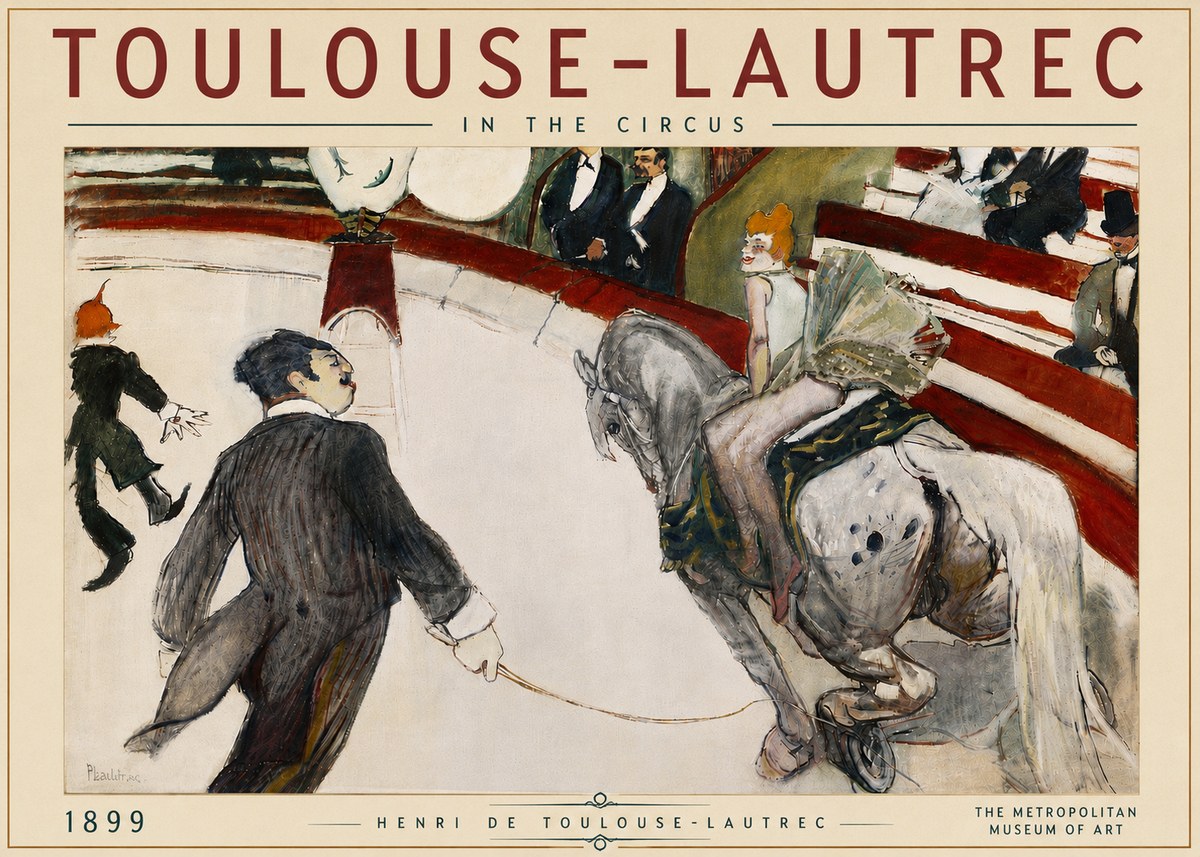 Toulouse-Lautrec In the Circus No6 - Póster