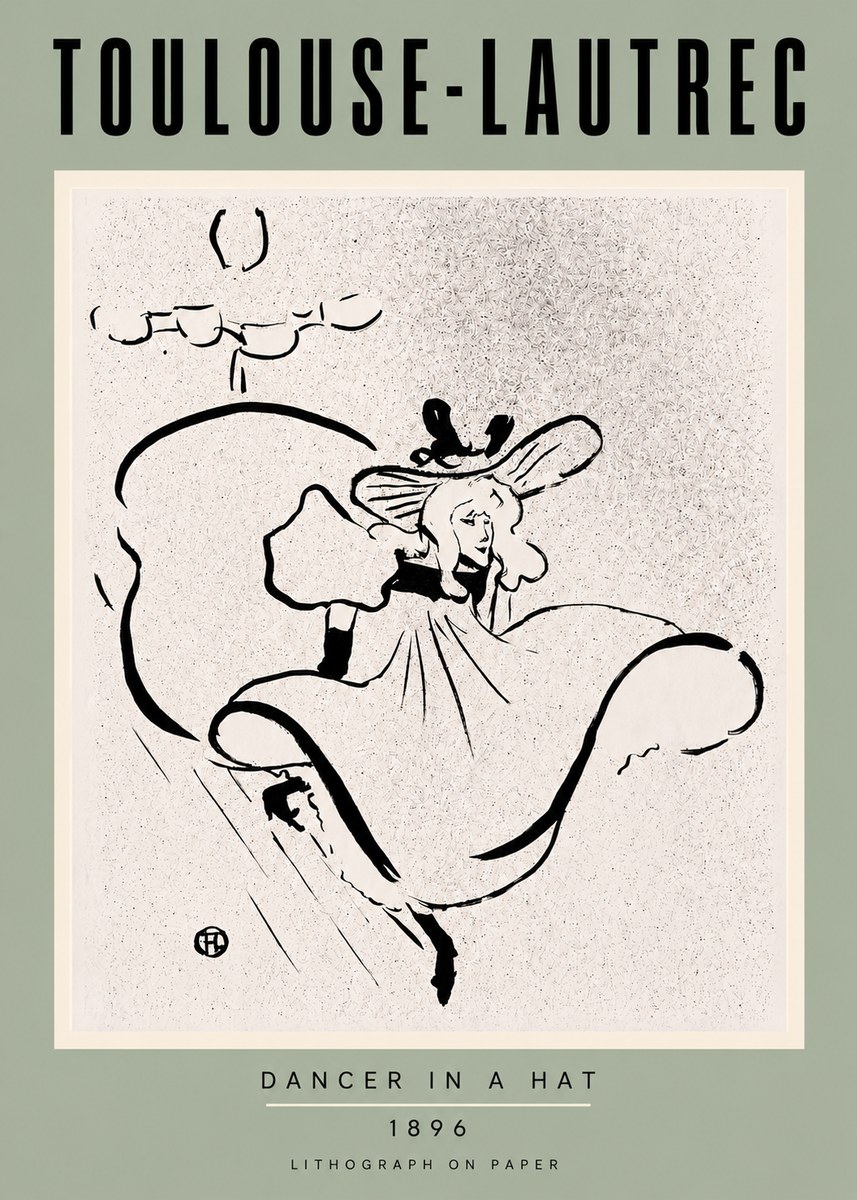 Toulouse-Lautrec Dancer in a Hat No3 - Póster