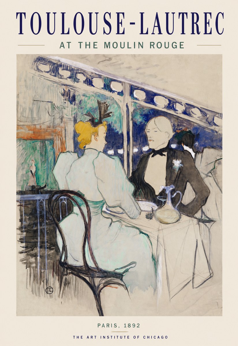 Toulouse-Lautrec At the Moulin Rouge XI No1 - Póster
