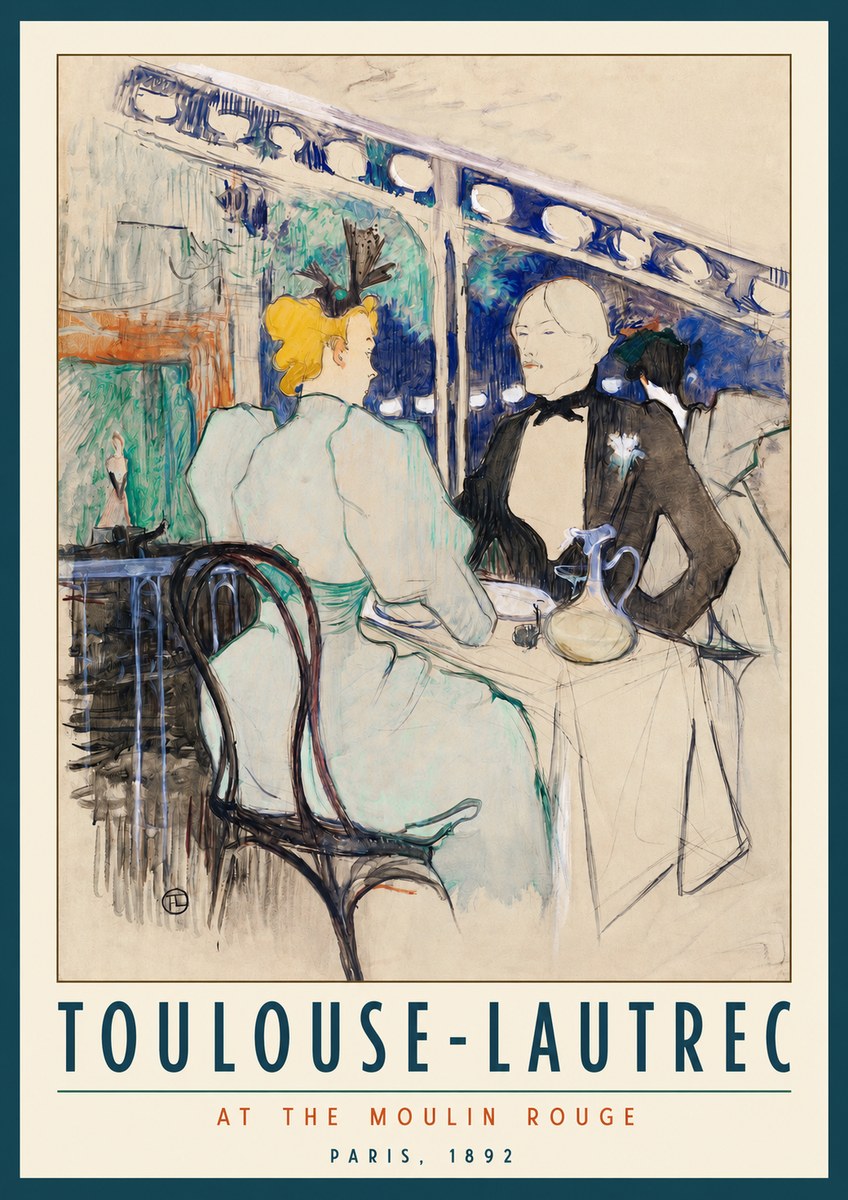 Toulouse-Lautrec At the Moulin Rouge XI No2 - Póster