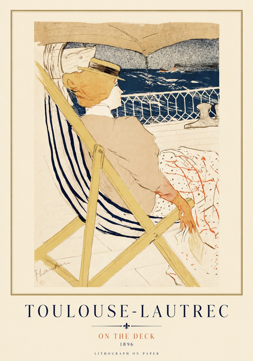 Toulouse-Lautrec On the Deck No1 - Póster