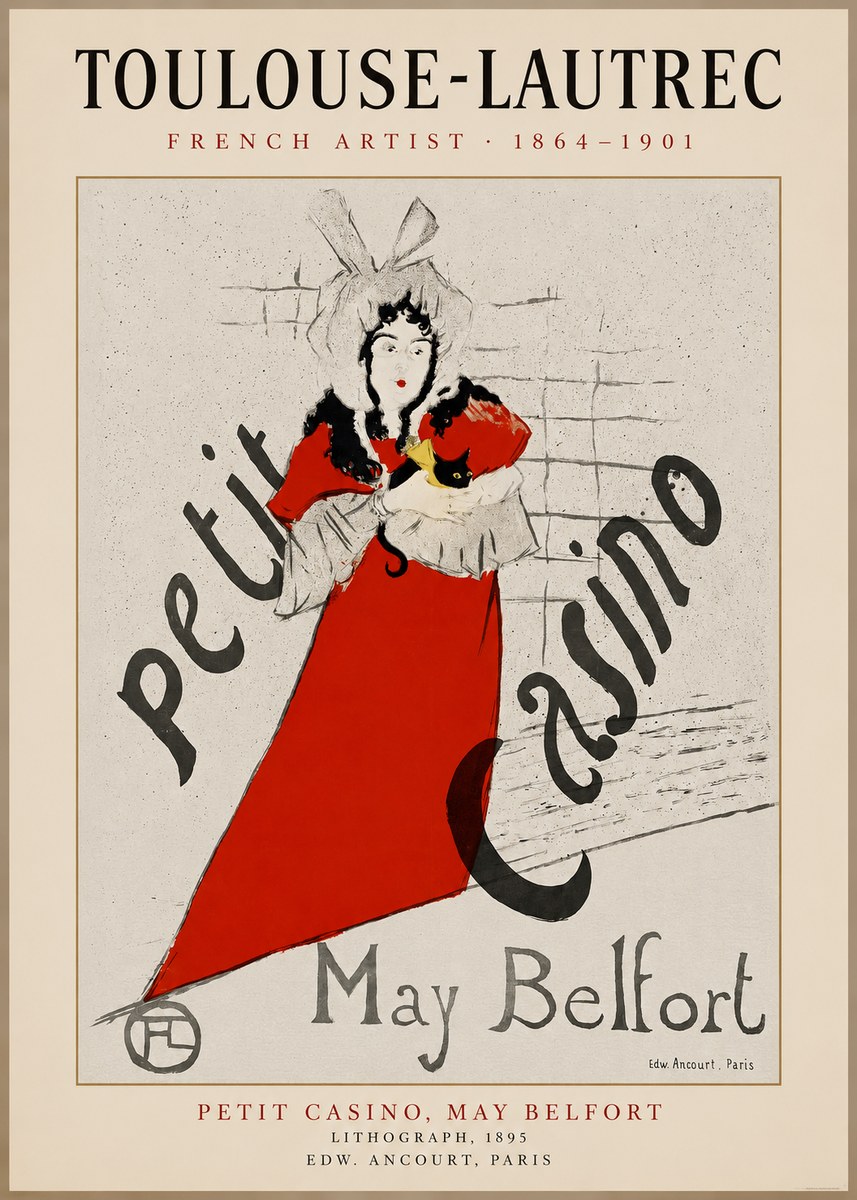 Toulouse-Lautrec Petit Casino, May Belfort No1 - Póster
