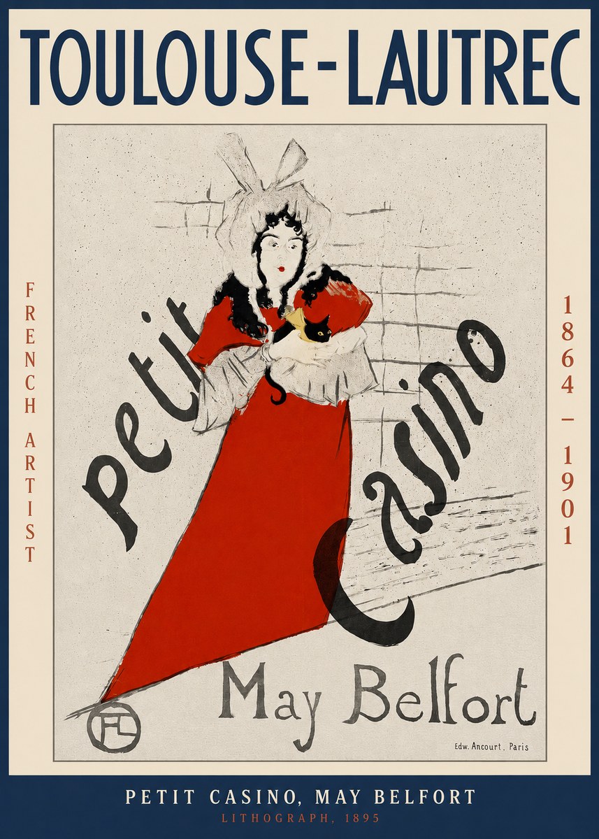 Toulouse-Lautrec Petit Casino, May Belfort No2 - Póster
