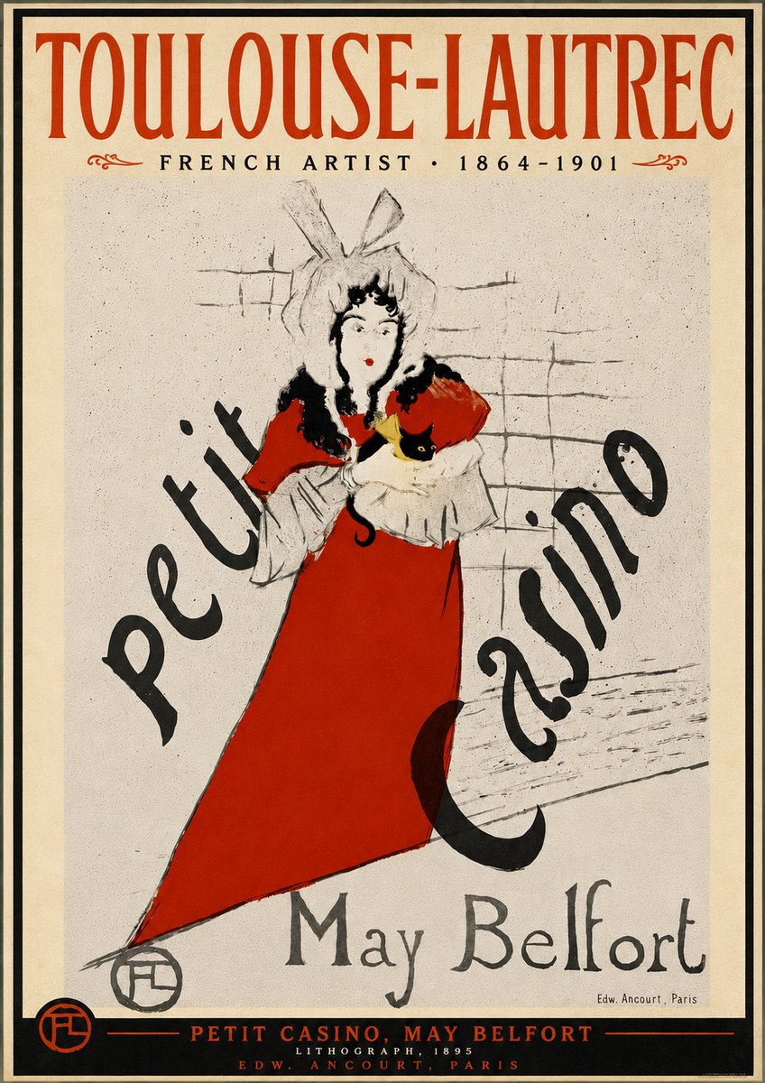 Toulouse-Lautrec Petit Casino, May Belfort No6 - Póster