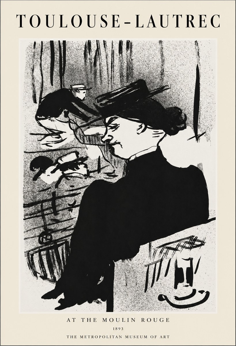 Toulouse-Lautrec At the Moulin Rouge XII No1 - Póster
