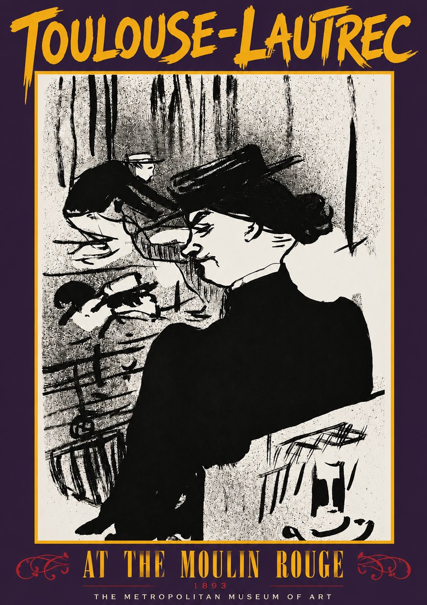 Toulouse-Lautrec At the Moulin Rouge XII No3 - Póster