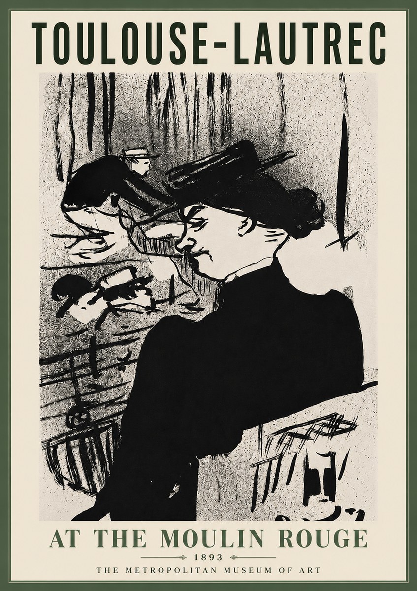 Toulouse-Lautrec At the Moulin Rouge XII No5 - Póster