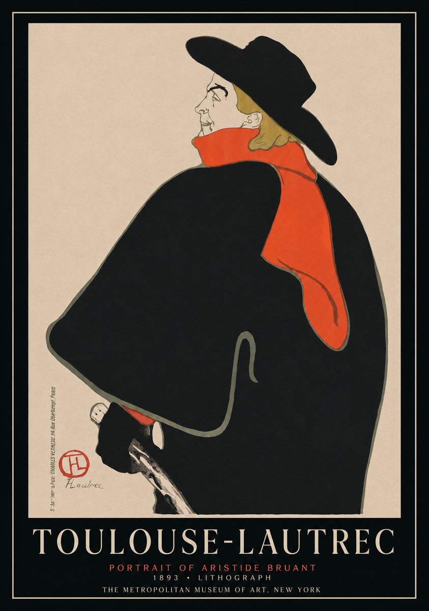 Toulouse-Lautrec Portrait of Aristide Bruant No1 - Póster