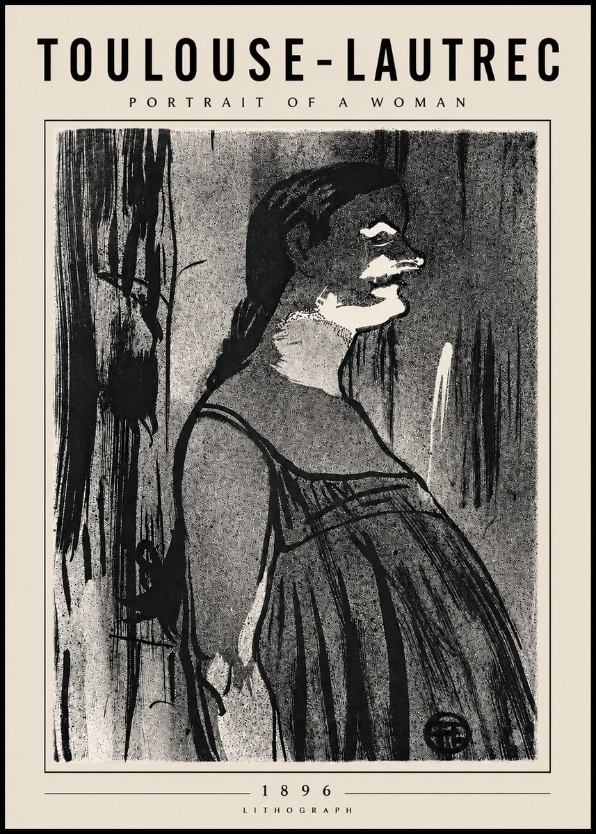 Toulouse-Lautrec Portrait of a Woman III No6 - Póster