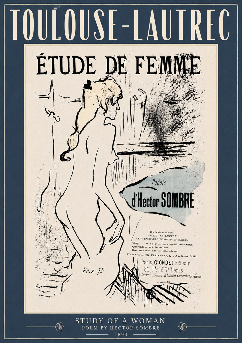 Toulouse-Lautrec Étude De Femme No4 - Póster