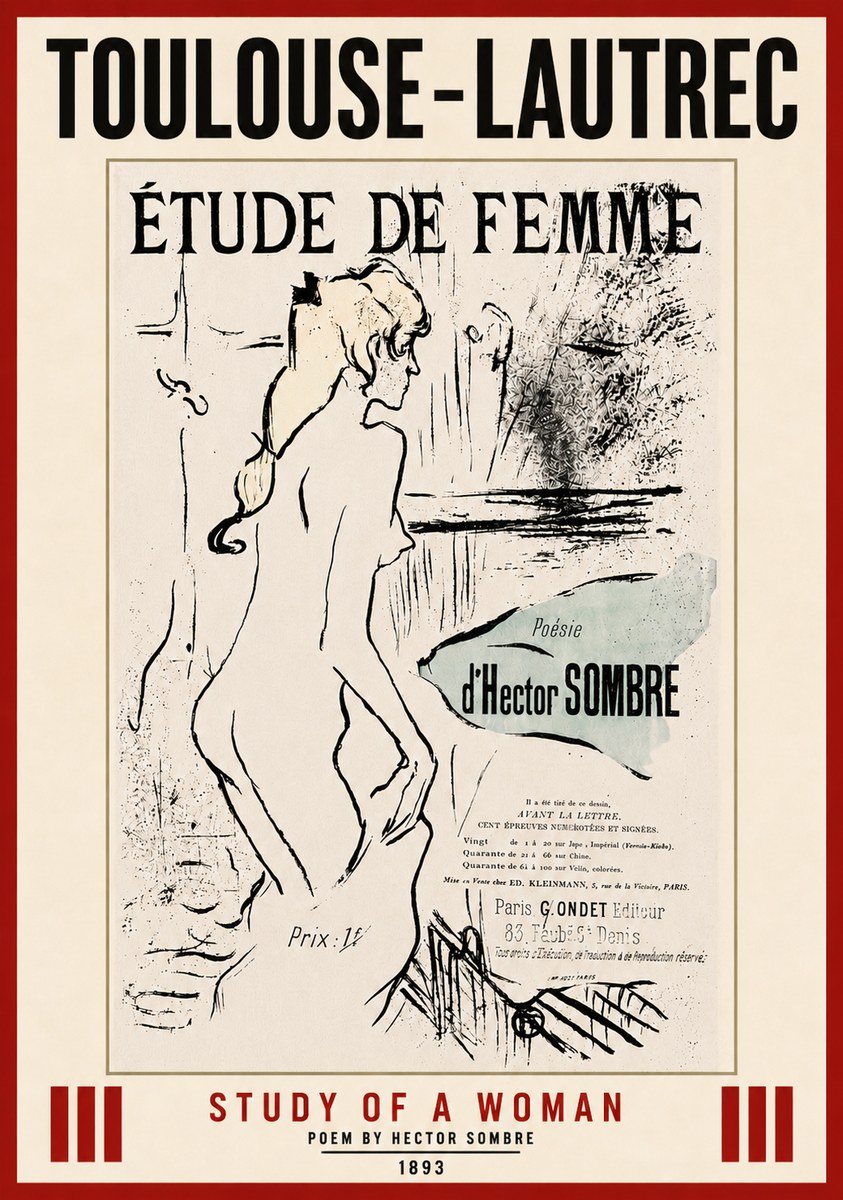 Toulouse-Lautrec Étude De Femme No5 - Póster